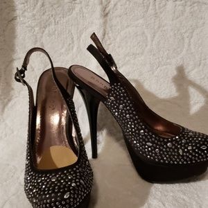 Studded black stilettos